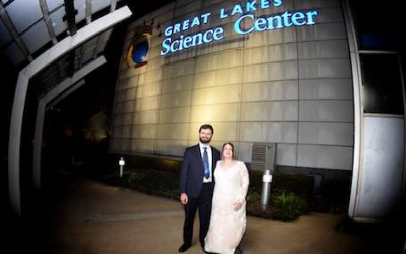Great Lakes Science Center wedding for Meredith & Joel